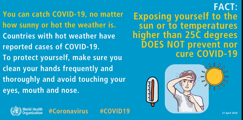 Misleading: The novel coronavirus has an aversion for high temperatures, high humidity and ultraviolet rays